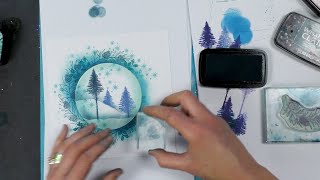 A Winter Landscape  A Lavinia Stamps Tutorial [upl. by Osnohpla]