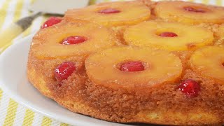 Pineapple Upside Down Cake Recipe Demonstration  Joyofbakingcom [upl. by Innavoij255]