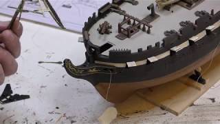 Revell USS Constitution Build 196 Scale [upl. by Byram]