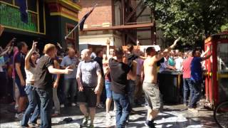 QPR v Sheffield Wednesday outside pub before match [upl. by Ennylyak]