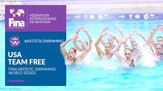 USA 🇺🇸 Tremendous Team Free Routine  FINA Artistic Swimming World Series 2021 [upl. by Anaher]