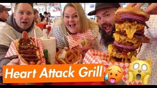 Heart Attack Grill Las Vegas MUKBANG Someone gets punished for not finishing their food LOL [upl. by Salisbury351]