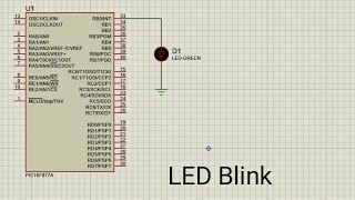 Blink Led using PIC Microcontroller  PIC16F877A and MPLABX IDE [upl. by Ellainad640]