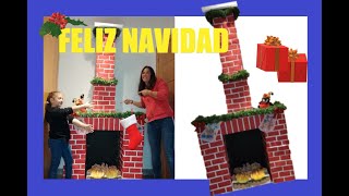 COMO hacer CHIMENEA de CARTON para NAVIDAD FIREPLACE🔥 [upl. by Gensmer347]