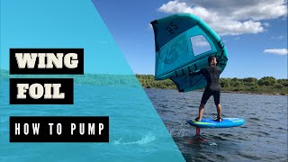 Wing Foiling Tutorial  How to pump properly  Wind Fornells [upl. by Atteynad]