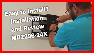 Installing Mounting Dream MD229624X Full Motion TV Mount Demo and Review [upl. by Lednik]