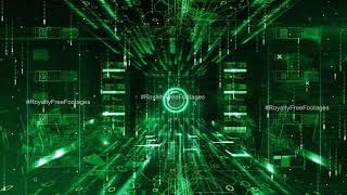 Hi tech Cyber security intro  abstract matrix background loops  digital technology motion graphics [upl. by Suilienroc]