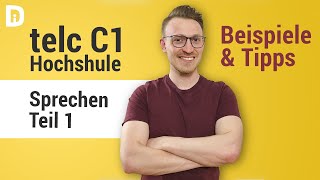 telc c1 Hochschule  Mündliche Prüfung  Präsentation Zusammenfassung und Fragen [upl. by Alvera]