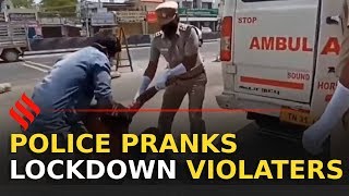 Tamil Nadu Police Plays Prank on Lockdown Violaters  Police Corona Prank [upl. by Sternick335]