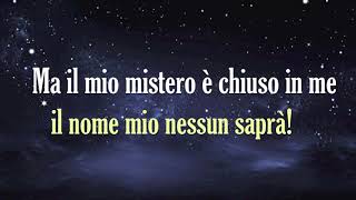 Nessun Dorma  Turandot Luciano Pavarotti  Lyrics [upl. by Alegnave]