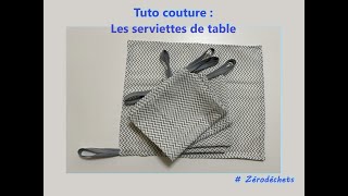 Tuto Couture facile DIY  Les serviettes de table en tissu [upl. by Ahseryt]