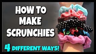 4 Ways To Make Scrunchies 📍 How To With Kristin [upl. by Willner541]