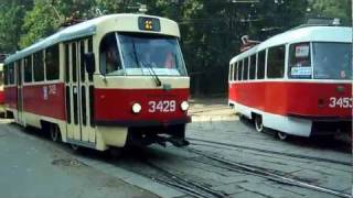 Татра трамваи в Москве Tatra trams in Moscow Russia [upl. by Erdnad685]