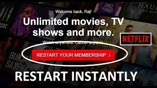 How to restart Netflix MembershipAccount 2024 [upl. by Horn93]