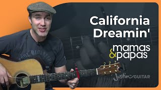 California Dreamin by The Mamas amp The Papas  Easy Guitar [upl. by Gemoets966]