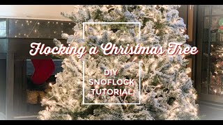 How to Flock A Christmas Tree  DIY Christmas Tree Flocking  SnoFlock Tutorial [upl. by Spragens]