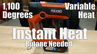 Ridgid 18Volt Butane Heat Gun Review R860434B Vs Milwaukee 268820 [upl. by Susette]