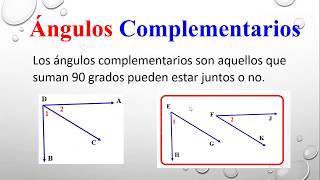 Ángulos Complementarios Suplementarios Adyacentes  Matemática [upl. by Caneghem220]