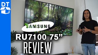 Samsung RU7100 Series 7 75quot 4K UHD TV Review amp Unboxing [upl. by Ylrebmik758]