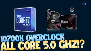 Overclocking  Basic Intel 10700k Overclock ALL CORE 5 GHz Free OC [upl. by Gravante461]