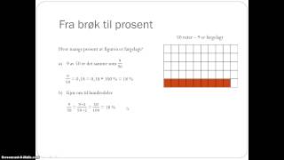 Brøk prosent og desimaltall [upl. by Kora]