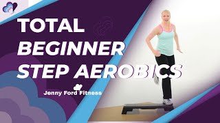 Beginner Step Aerobics Fitness Cardio  30 Min  JENNY FORD [upl. by Cargian747]