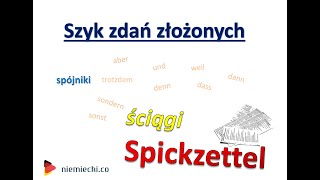 Szyk w zdaniach złożonych  Spójniki  Ściąga  ćwiczenia  Niemiecki dla początkujących 14 [upl. by Nwahsiek400]