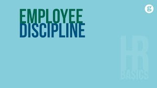 HR Basics Employee Discipline [upl. by Enuj]