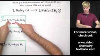 Gas Stoichiometry Equations Part 2 [upl. by Adnawyek494]