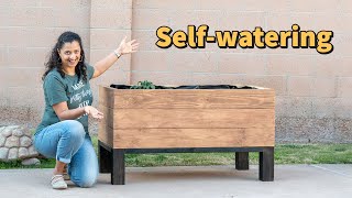 DIY SelfWatering Raised Planter Bed Subirrigation system [upl. by Tnarud]