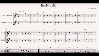 Jingle Bells  Video spartito per flauto dolce byAM [upl. by Darrin617]