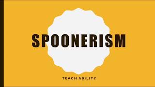 Spoonerism simplified With Examples [upl. by Donnie]