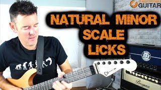 Natural Minor Scale Guitar Licks [upl. by Kriste991]