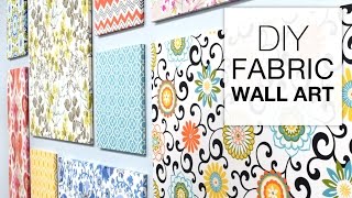 How to Make Fabric Wall Art  Easy DIY Tutorial [upl. by Owain]