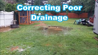 Fixing my Backyard Drainage Issues Rain  Duck Pond [upl. by Atthia917]