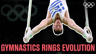 Evolution of the gymnastics rings at the Olympics [upl. by Nork380]