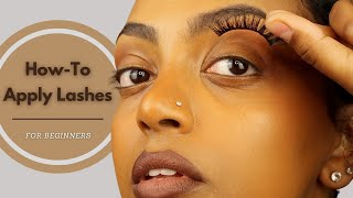 How To Apply False Lashes  For Beginners ✨ [upl. by Dagall528]