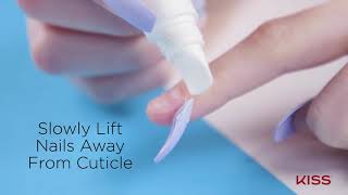 Kiss Nails Glue Off  The Easiest Way To Remove Nail Glue [upl. by Cati]