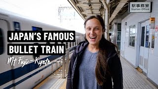 Getting the BULLET TRAIN from MT FUJI to KYOTO Japans Shinkansen  Vlog 086 [upl. by Aitnis]