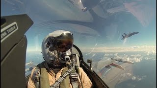 Luchtgevecht F16 en F15 boven Noordzee [upl. by Adne]