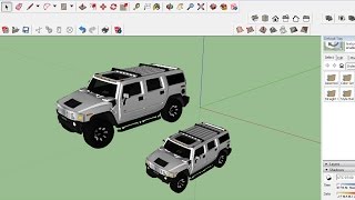 Sketchup Tutorial 17  Scale upDown an Object [upl. by Fulviah7]