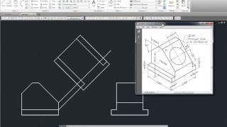 AutoCAD Auxiliary views [upl. by Ecallaw]