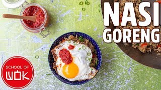 Delicious Indonesian Fried Rice  Nasi Goreng Recipe [upl. by Hanoj]