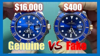 ROLEX Submariner116613LB Genuine VS Fake [upl. by Nahgen851]