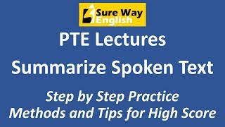 PTE Summarize Spoken Text Practice Questions  PTE Listening [upl. by Amsirahc]