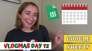 CREATE A CALENDAR  LESSON PLANNER in Google Sheets  Teacher Tech Tutorial  VLOGMAS DAY 12 [upl. by Phyllida]