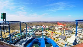 Speed Water Coaster Premier Test POV Energylandia Amusement Park Poland [upl. by Nahsed]