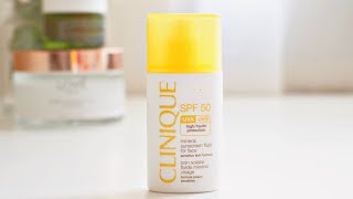 Clinique SPF 50 Mineral Sunscreen Fluid For Face Review [upl. by Lekkim]