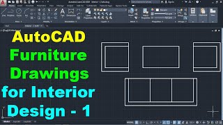 AutoCAD 2D Furniture Drawings for Interior Design  1 [upl. by Geer]