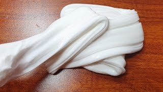 White Glue Satl Slime No Borax DIY Salt Slime [upl. by Airetahs]